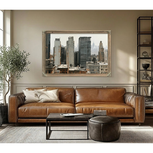 Hazy Urban Skyline With Midrise Buildings by Bella Frye