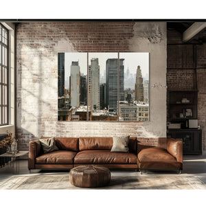 Hazy Urban Skyline With Midrise Buildings by Bella Frye