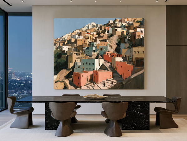 Hillside Medina Town In Warm Afternoon Light by Bella Frye