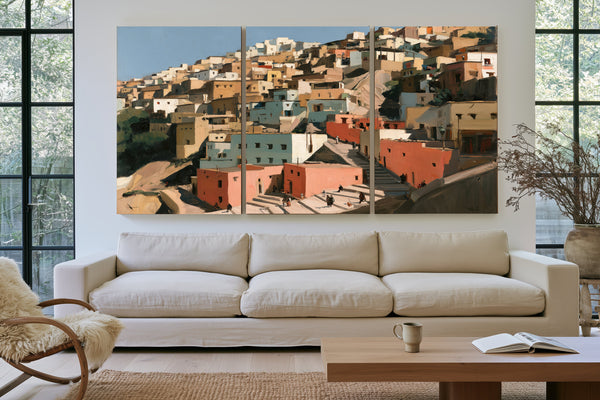 Hillside Medina Town In Warm Afternoon Light by Bella Frye