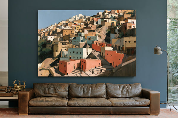 Hillside Medina Town In Warm Afternoon Light by Bella Frye