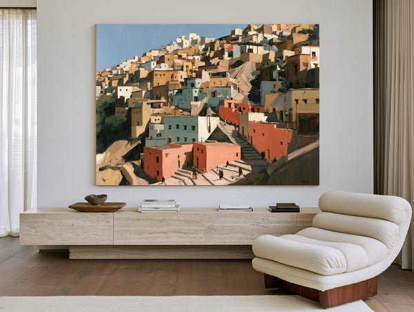 Hillside Medina Town In Warm Afternoon Light by Bella Frye