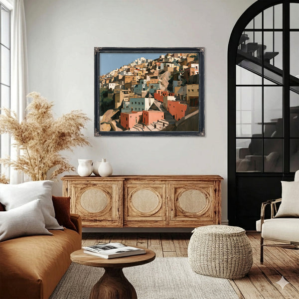 Hillside Medina Town In Warm Afternoon Light by Bella Frye