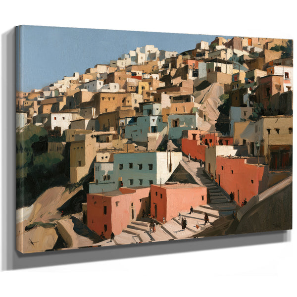 Hillside Medina Town In Warm Afternoon Light by Bella Frye