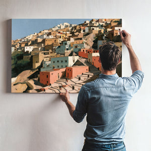 Hillside Medina Town In Warm Afternoon Light by Bella Frye