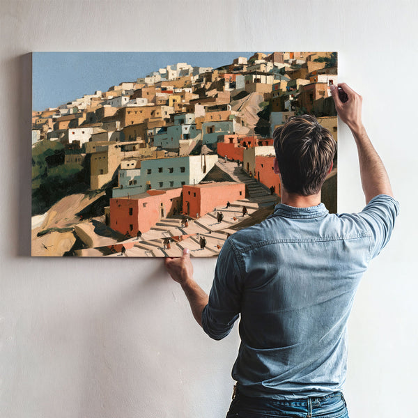 Hillside Medina Town In Warm Afternoon Light by Bella Frye