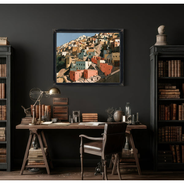 Hillside Medina Town In Warm Afternoon Light by Bella Frye
