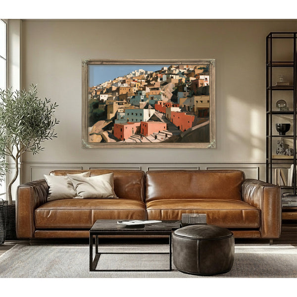Hillside Medina Town In Warm Afternoon Light by Bella Frye