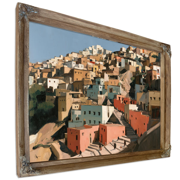 Hillside Medina Town In Warm Afternoon Light by Bella Frye