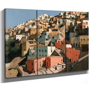 Hillside Medina Town In Warm Afternoon Light by Bella Frye
