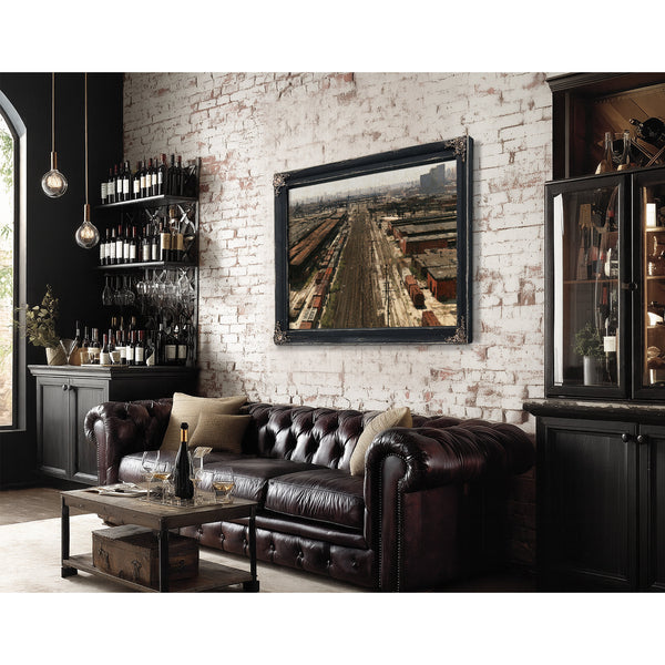 Industrial Rail Yard Hazy Afternoon View by Bella Frye