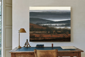 Misty Winter Fields And Rolling Hills by Bella Frye