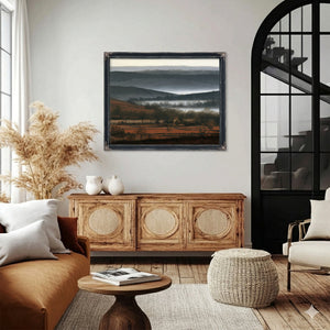 Misty Winter Fields And Rolling Hills by Bella Frye