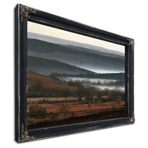 Misty Winter Fields And Rolling Hills by Bella Frye