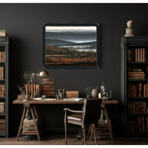 Misty Winter Fields And Rolling Hills by Bella Frye