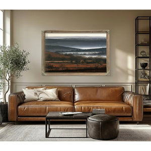 Misty Winter Fields And Rolling Hills by Bella Frye