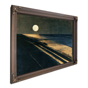Moonlit Beach With Long Diagonal Shadows by Bella Frye