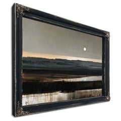 Moonlit Marshland At Dusk Muted Tones by Bella Frye