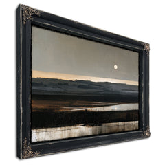 Moonlit Marshland With Rolling Hills At Dusk by Bella Frye