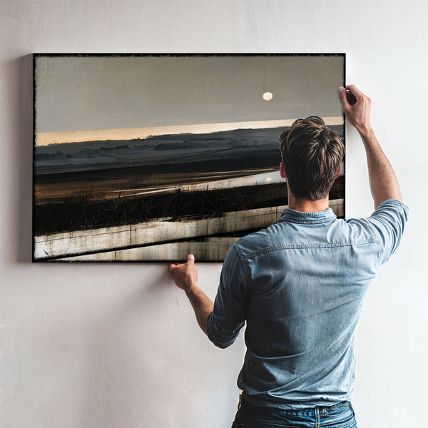 Moonlit Marshland With Rolling Hills At Dusk by Bella Frye