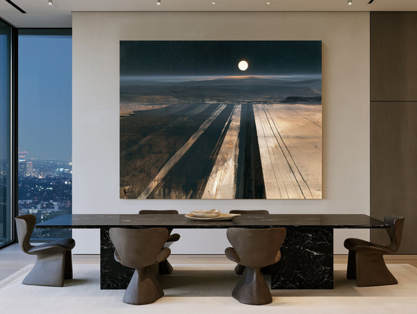 Moonlit Plowed Fields At Night by Bella Frye