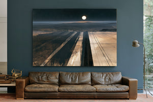 Moonlit Plowed Fields At Night by Bella Frye