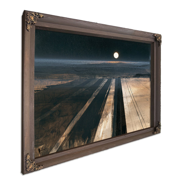 Moonlit Plowed Fields At Night by Bella Frye