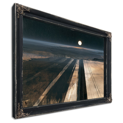 Moonlit Plowed Fields At Night by Bella Frye