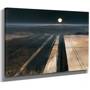 Moonlit Plowed Fields At Night by Bella Frye