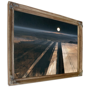 Moonlit Plowed Fields At Night by Bella Frye
