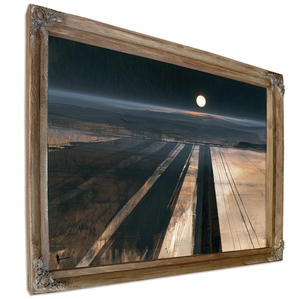 Moonlit Plowed Fields At Night by Bella Frye
