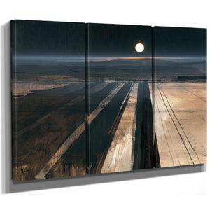 Moonlit Plowed Fields At Night by Bella Frye