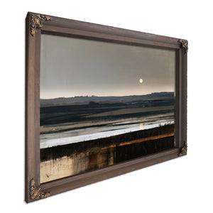 Moonlit Wetland Landscape At Dusk by Bella Frye
