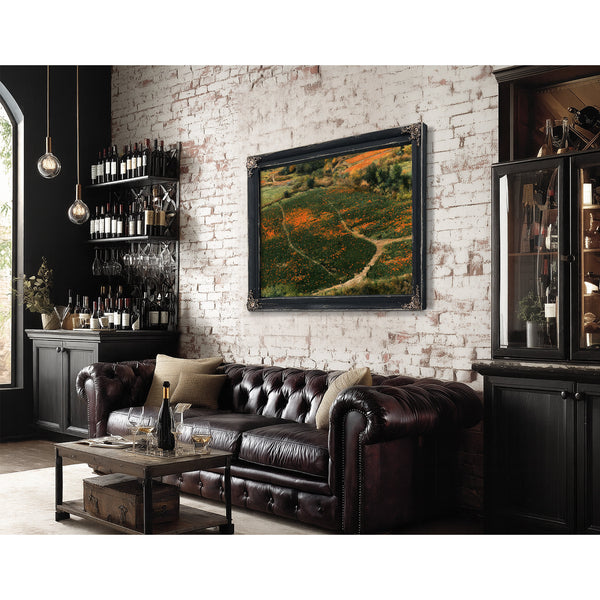 Orange Wildflower Hills With Winding Path by Bella Frye