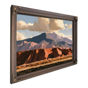 Red Desert Cliffs And Mountain At Midday by Bella Frye