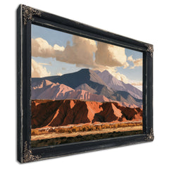 Red Desert Cliffs And Mountain At Midday by Bella Frye