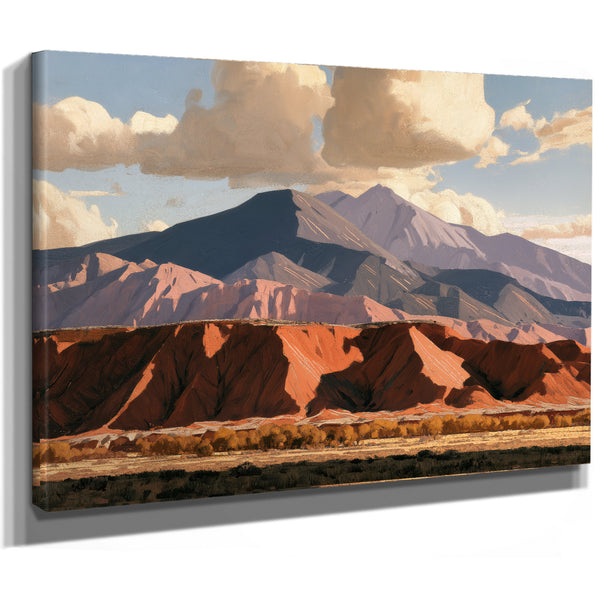 Red Desert Cliffs And Mountain At Midday by Bella Frye