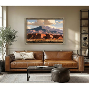 Red Desert Cliffs And Mountain At Midday by Bella Frye