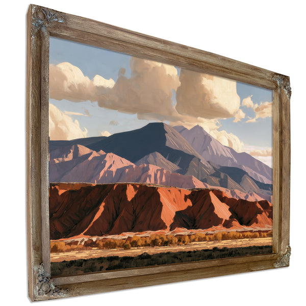 Red Desert Cliffs And Mountain At Midday by Bella Frye