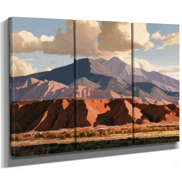 Red Desert Cliffs And Mountain At Midday by Bella Frye