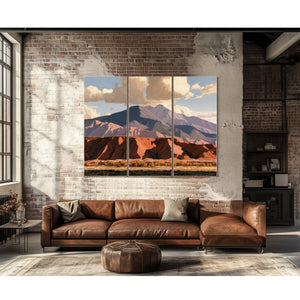 Red Desert Cliffs And Mountain At Midday by Bella Frye