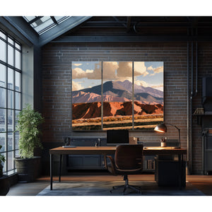 Red Desert Cliffs And Mountain At Midday by Bella Frye