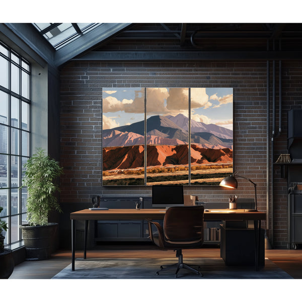 Red Desert Cliffs And Mountain At Midday by Bella Frye