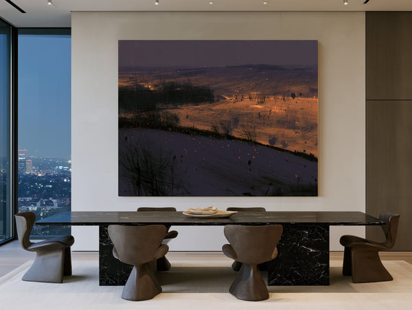 Rolling Hills At Night With Scattered Embers by Bella Frye