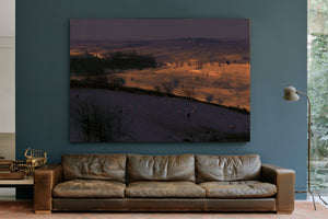Rolling Hills At Night With Scattered Embers by Bella Frye