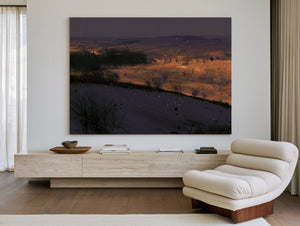Rolling Hills At Night With Scattered Embers by Bella Frye