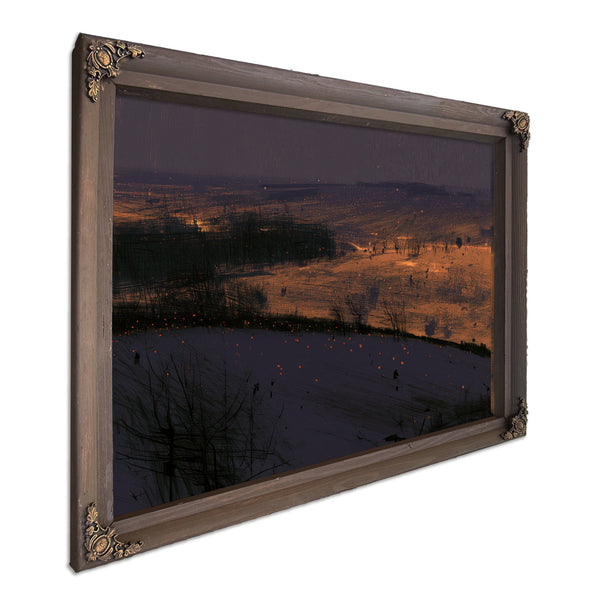 Rolling Hills At Night With Scattered Embers by Bella Frye