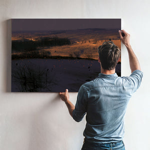 Rolling Hills At Night With Scattered Embers by Bella Frye