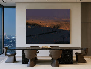 Rolling Hills At Twilight With Glowing Embers by Bella Frye