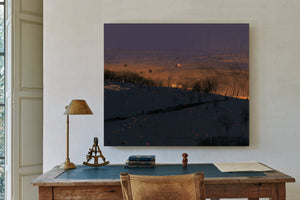 Rolling Hills At Twilight With Glowing Embers by Bella Frye